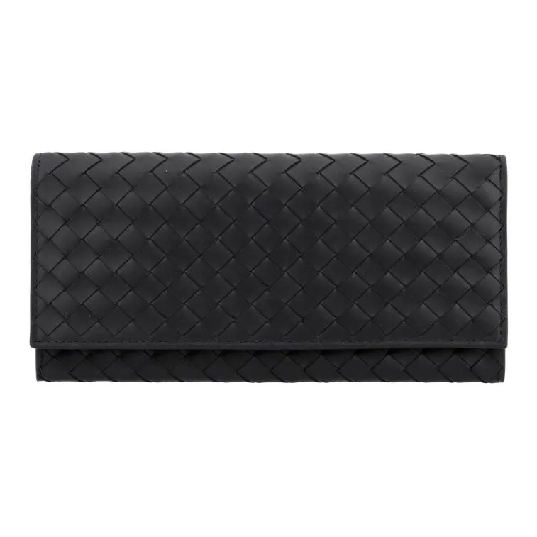 Bottega Veneta Cow Leather Wallet Unisex Black