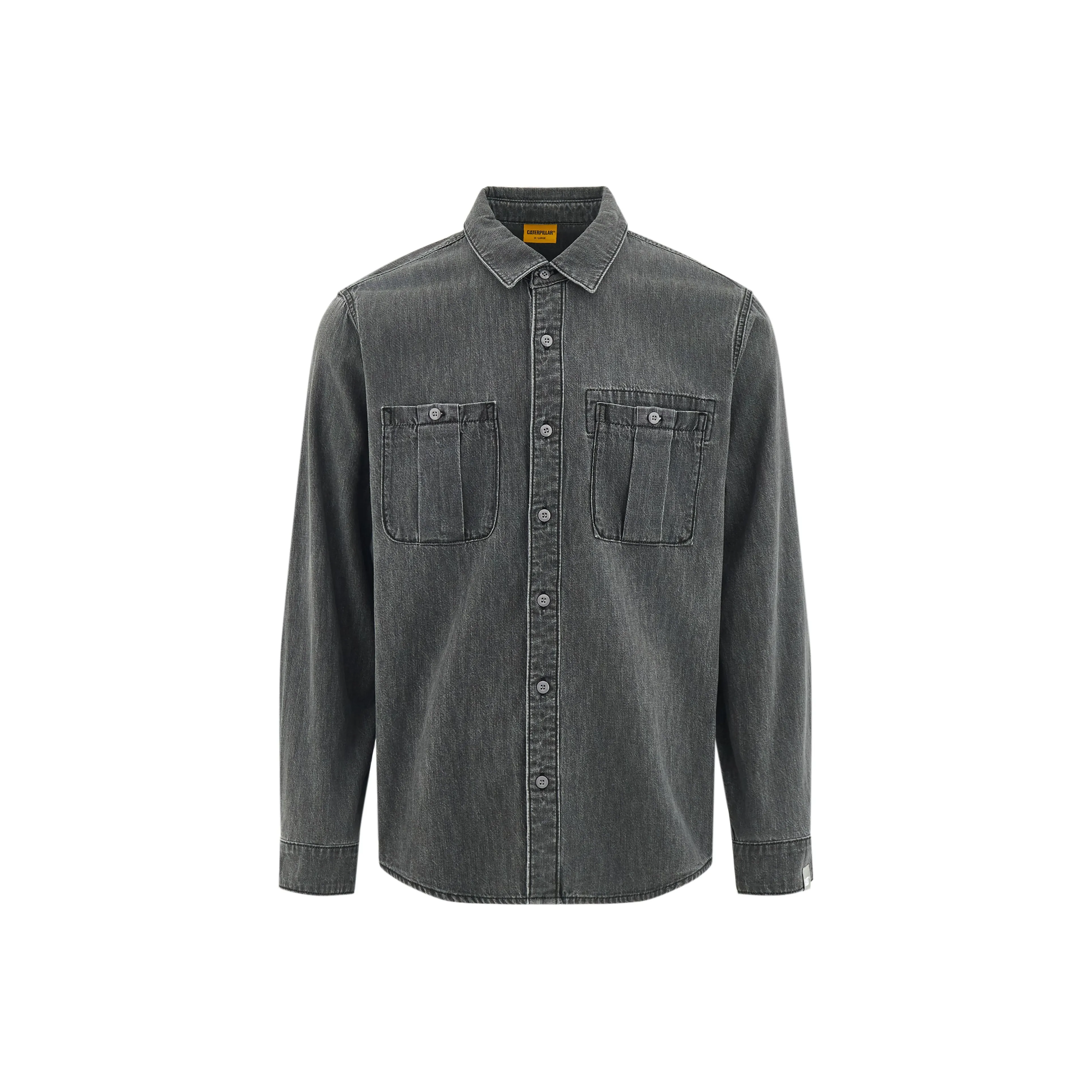 CAT Gray Men's Shirts КАТ Серый Мужские Рубашки