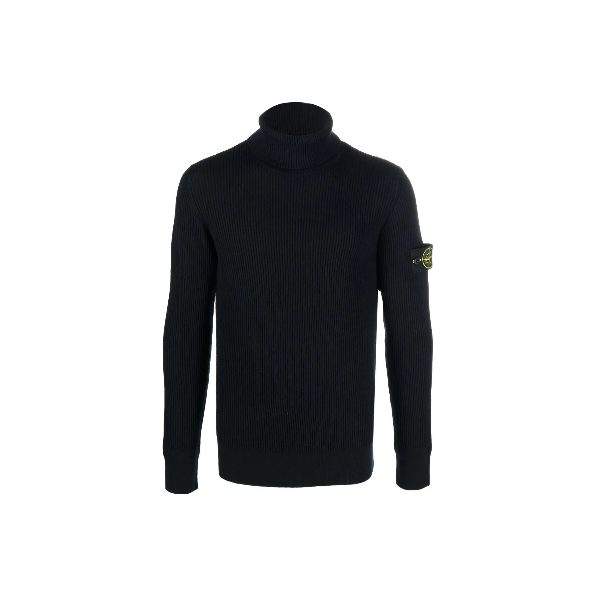 STONE ISLAND Logo Patch Turtle Neck Jumper