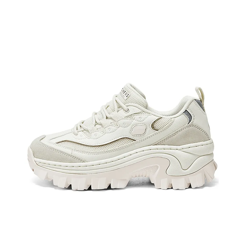 Skechers HI Ryze Honey Cake Shoes Устойчивые к истиранию Низкие Топ Кроссовки с Толстой Подошвой Женские Айвори