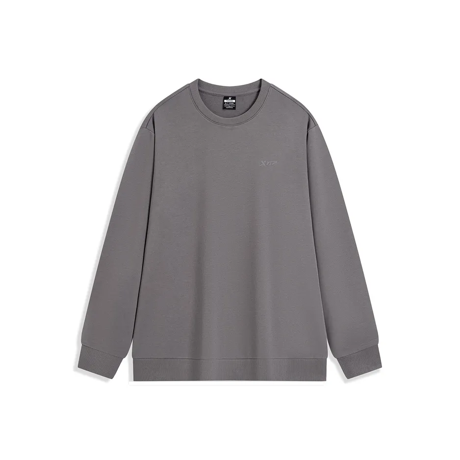 XTEP Casual Long Sleeved Sweatshirt Muted Gray Men's