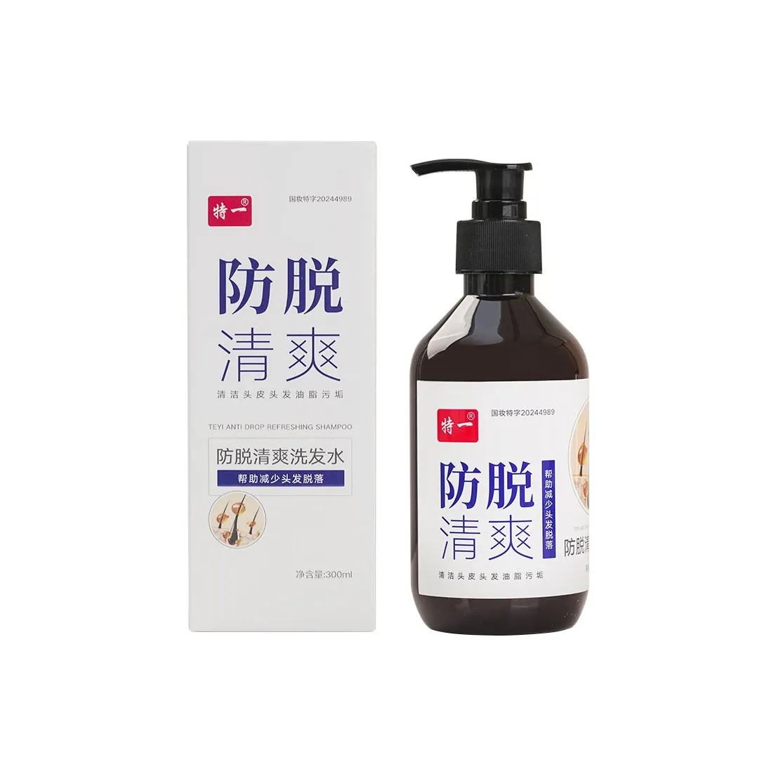 TEYI Против выпадения волос Освежающий Шампунь Oil Control Cooling And Refreshing 300 мл