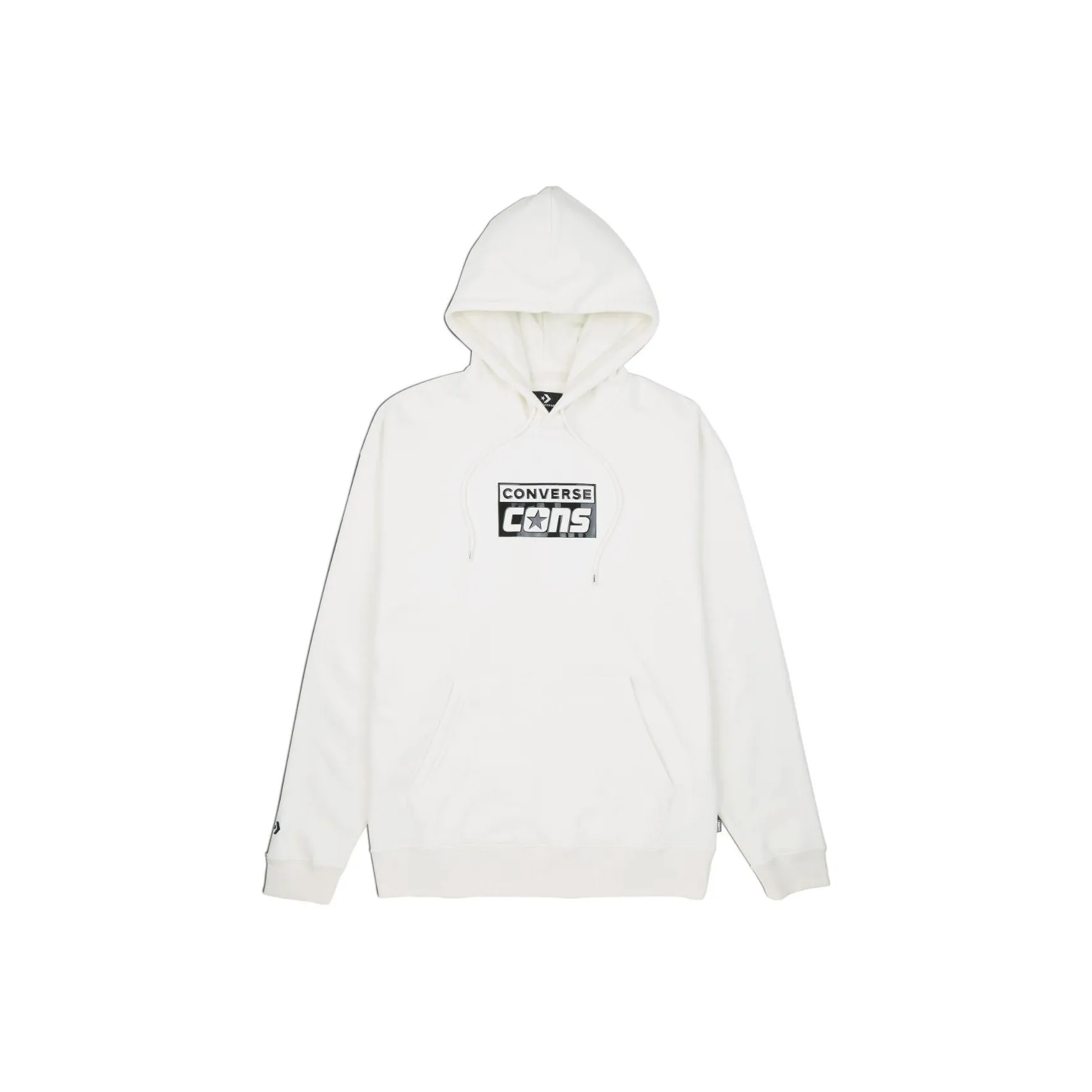 Конверс Брушированный Спина Флис Пуловер Толстовка Толстовка Мужская Белая Цапля