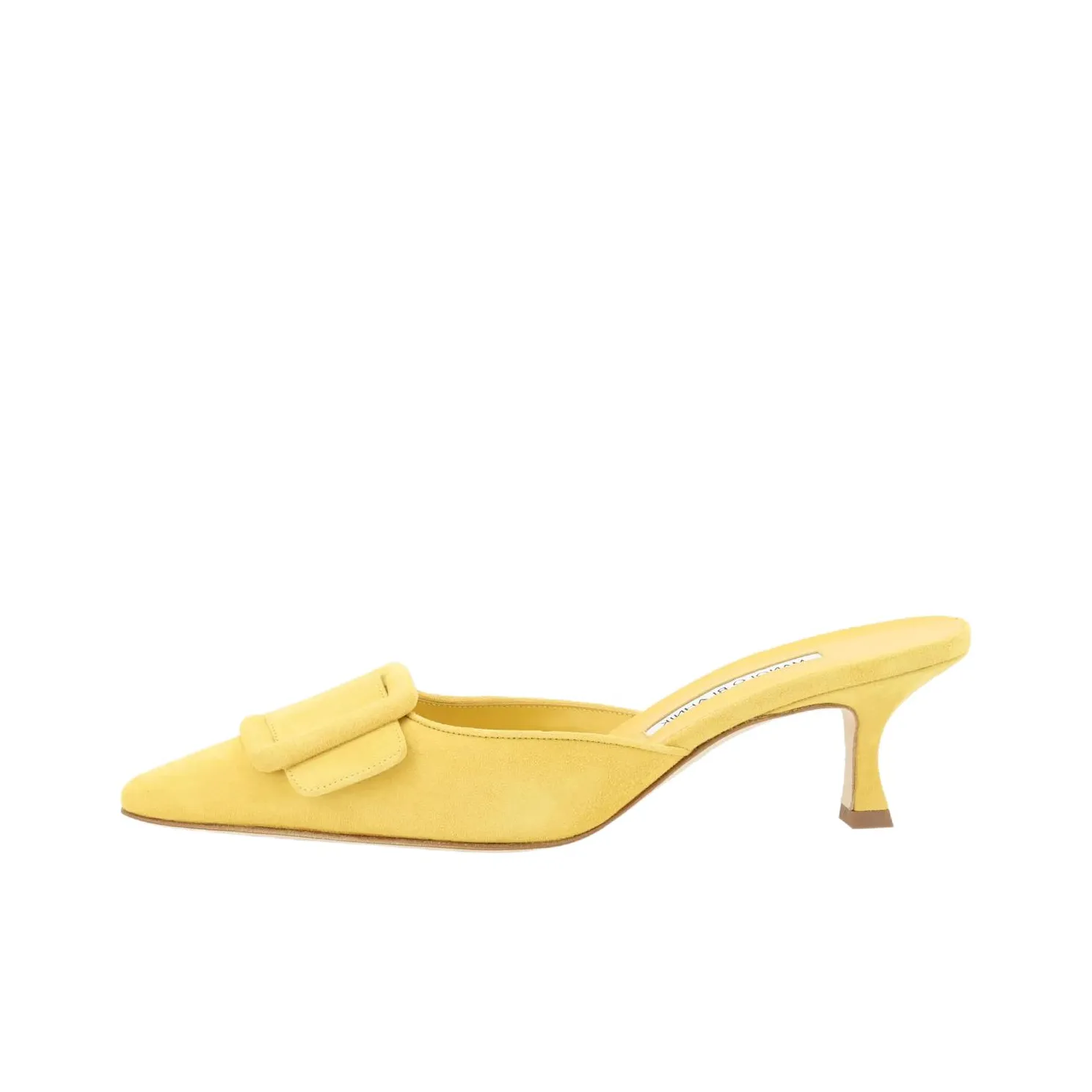 MANOLO BLAHNIK Closed Toe Slippers 5cm Women's Yellow