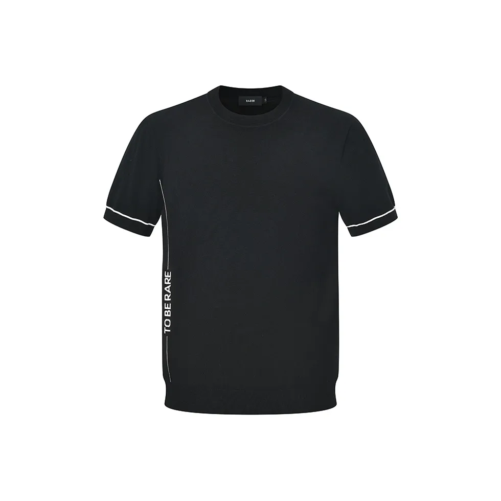 RARE Short Sleeved Sweater Pullover Men's Black