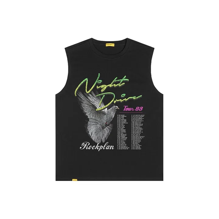 ROCK PLAN Tank Tops Unisex Black