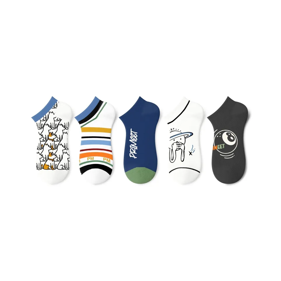Primeet Ankle Socks Men's 5 Pack