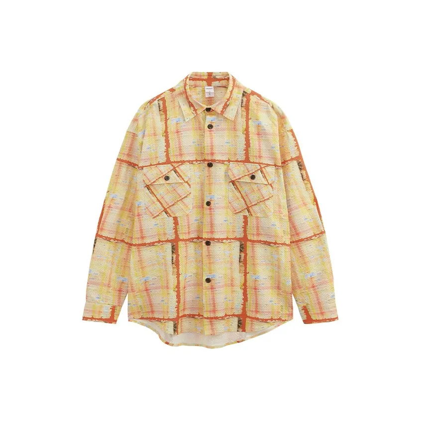 M MAICCO Shirt Men's Multicolor Glass Plaid