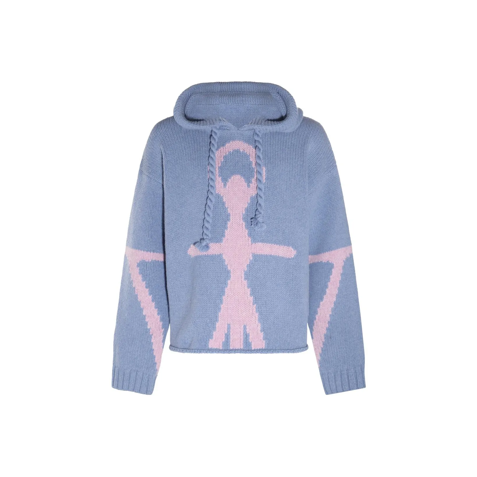 JW Anderson Anchor Logo Intarsia Knit Hoodie