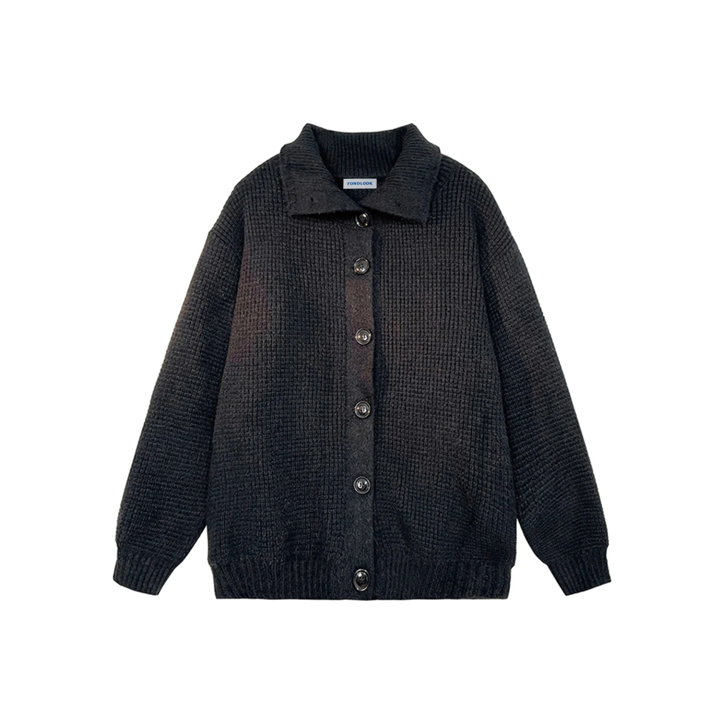FONDLOOK Sweater Coat Unisex Apricot