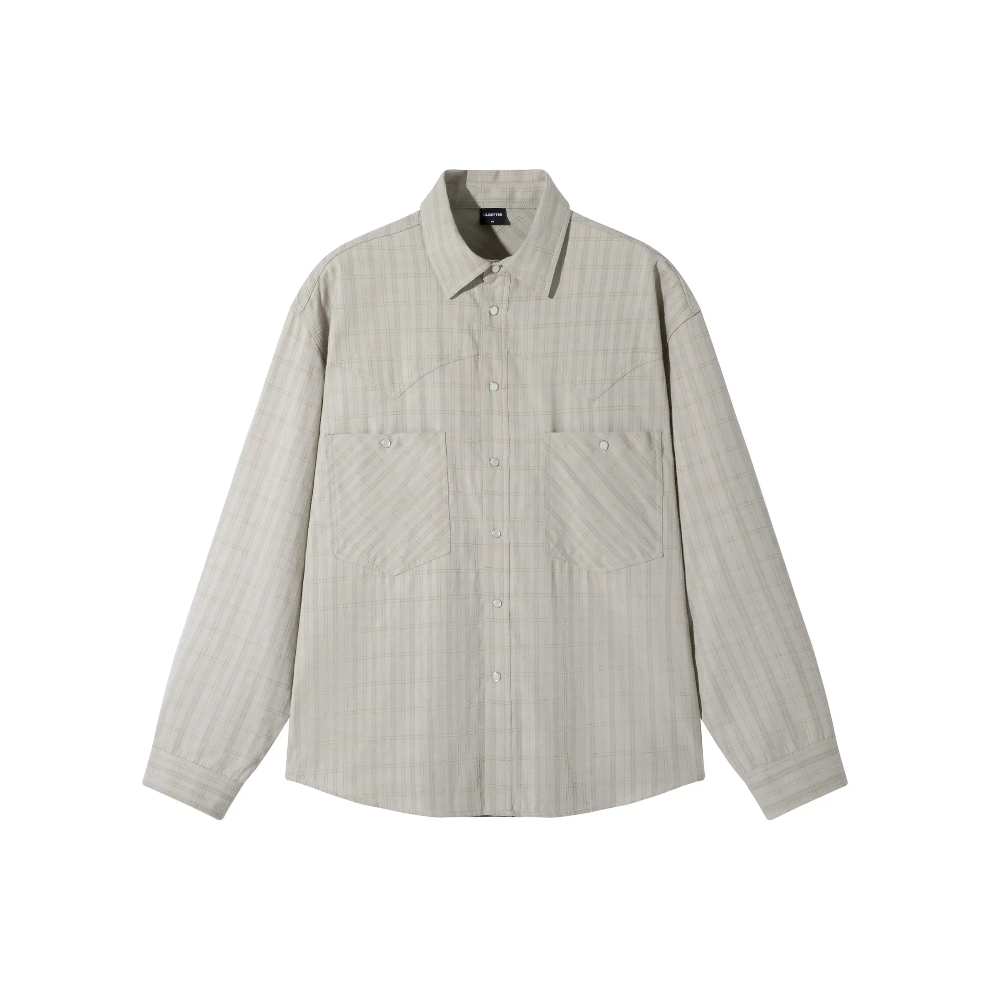 Lilbetter Рубашка Мужская Серый Зеленый