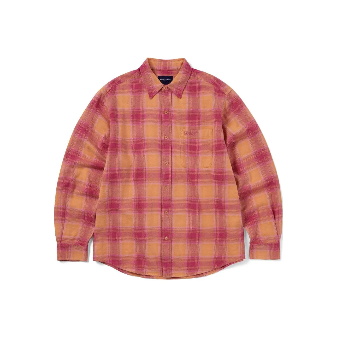 Thisisneverthat FW24 Shadow Plaid Flannel Shirt Unisex Pink