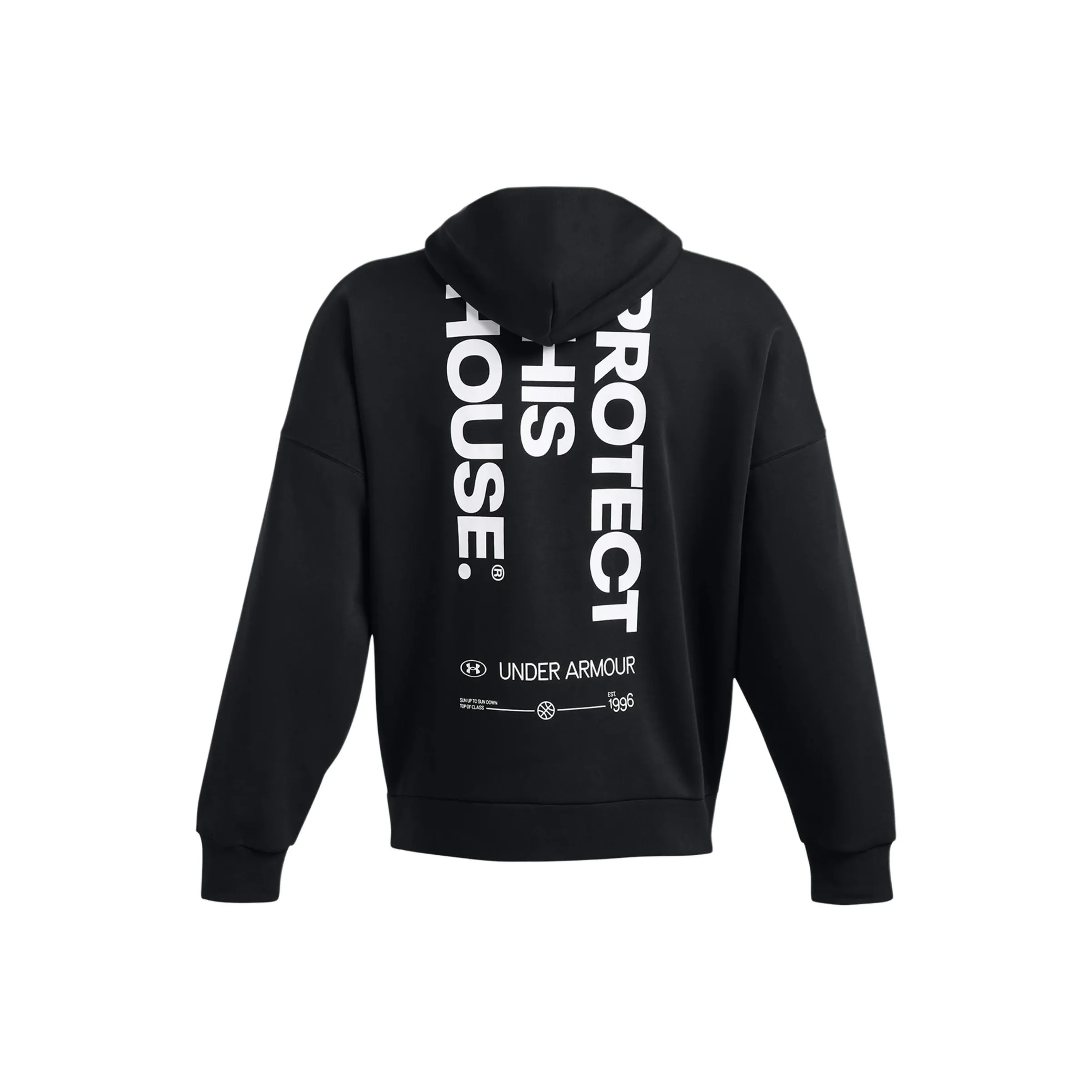 Under Armour Icon Fleece Hoodie Oversized PTH Hoodie Sweatshirt Men's Black