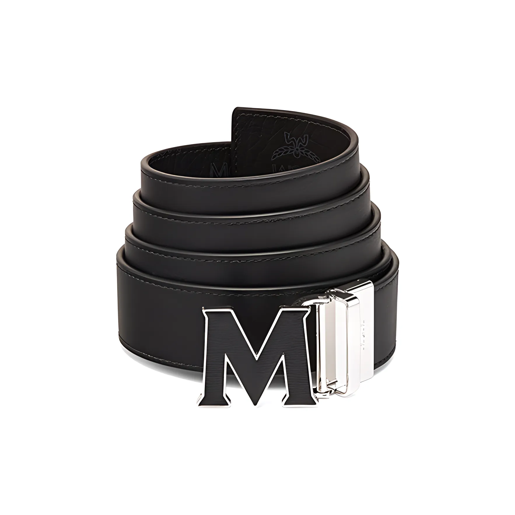 MCM Cow Leather Belts Men's Width 3.6cm