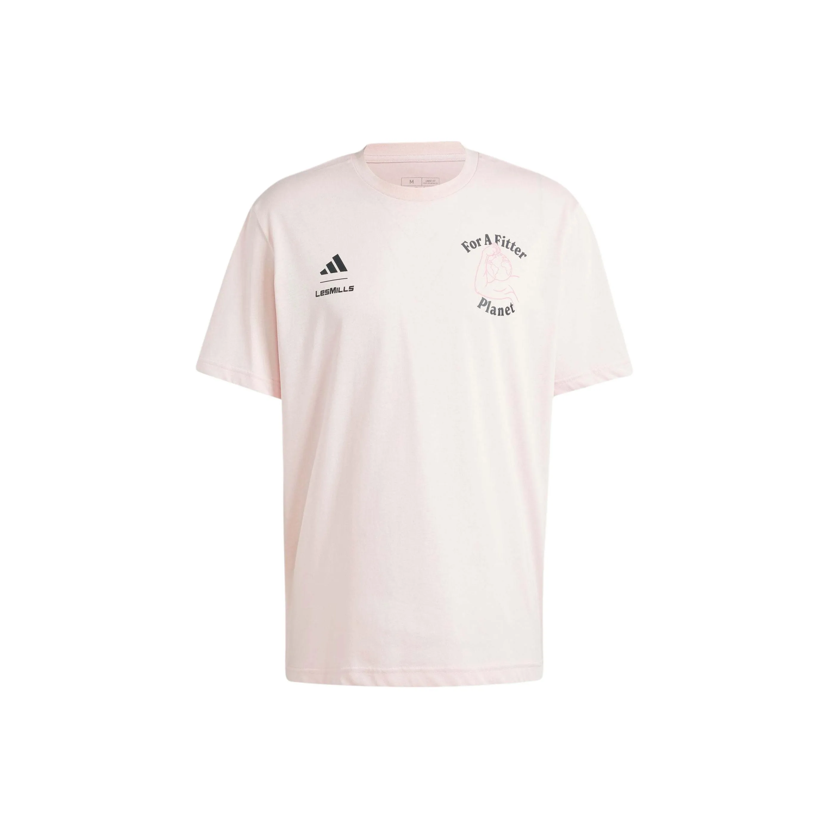 Adidas LES MILLS T-Shirt Мужской Розовый Белый
