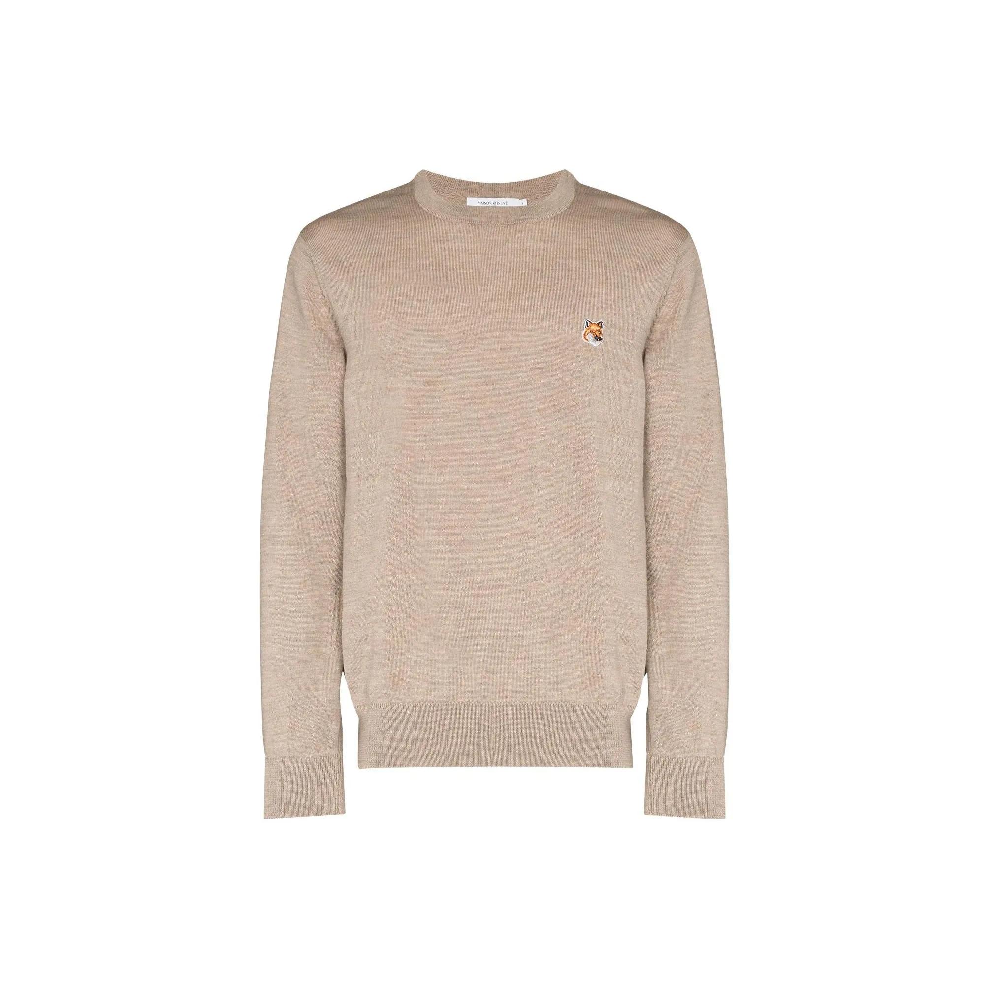 Maison Kitsuné Fox Patch Crew Neck Jumper