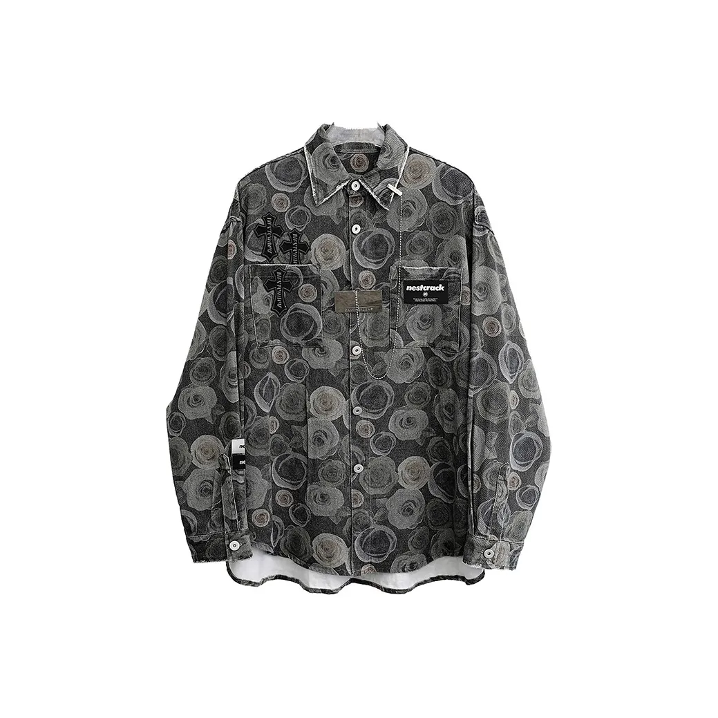 OOXOO.NET Серые Унисекс Рубашки