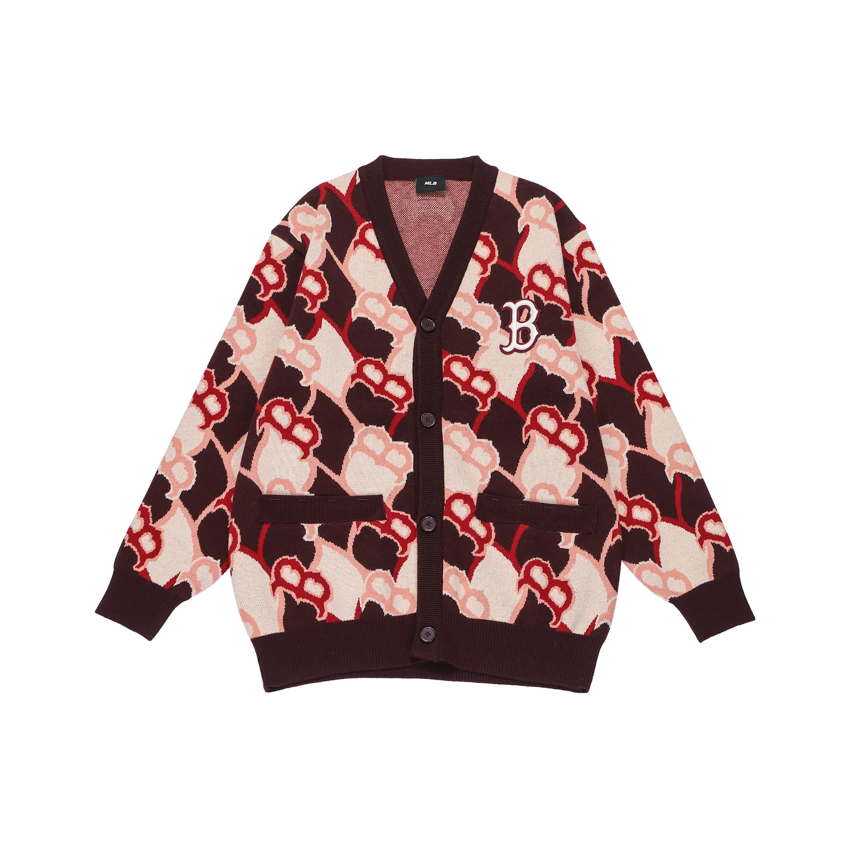 MLB Old Flower Бургундский Унисекс Свитеры