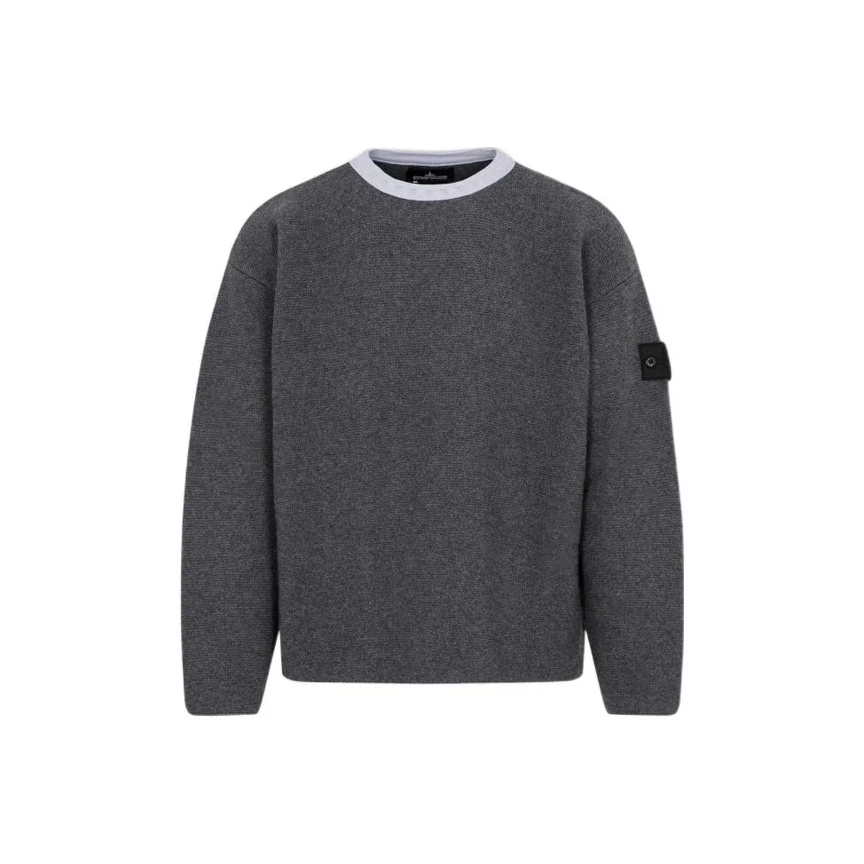 STONE ISLAND Свитер Мужской Олово Серый