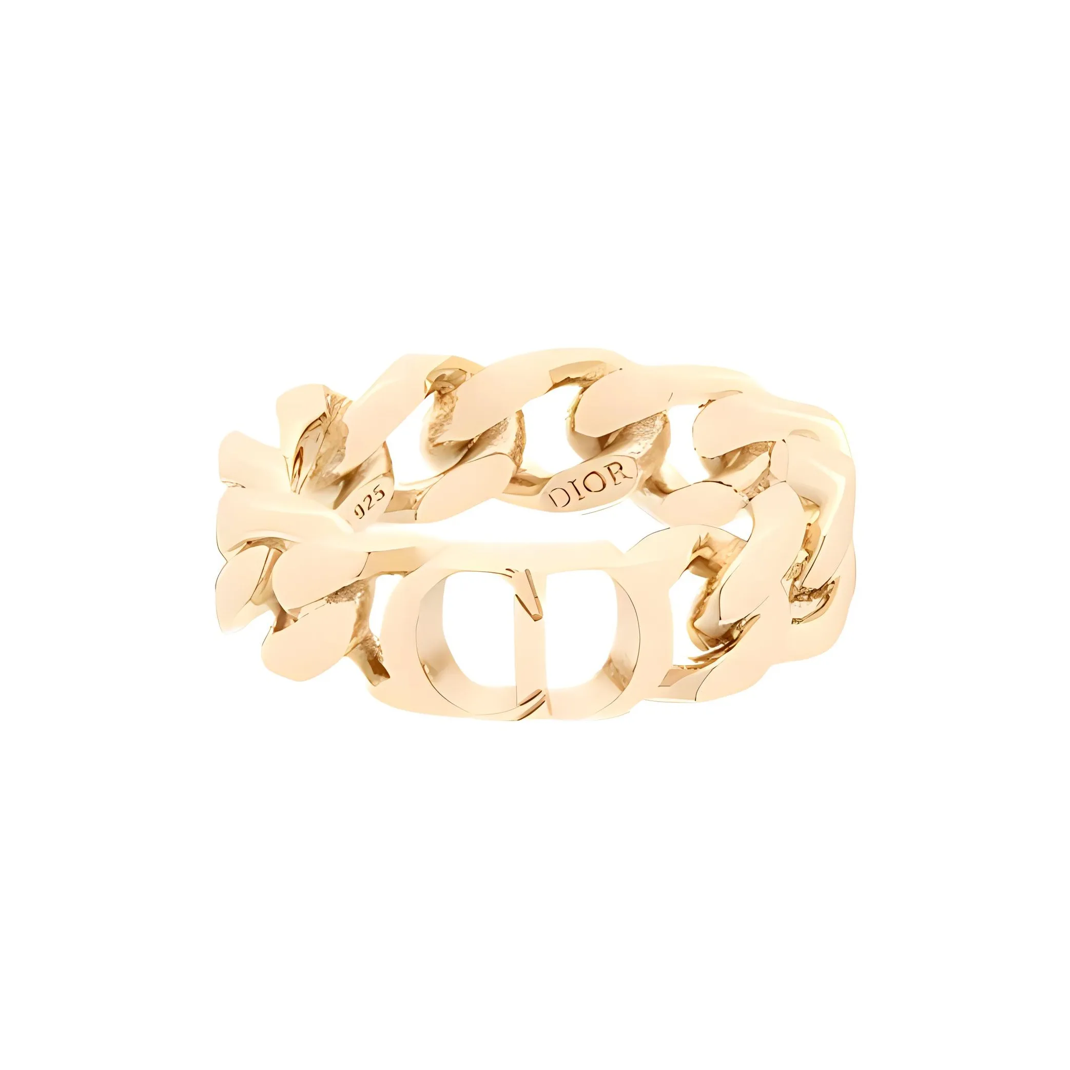 DIOR 925 Sterling Silver Rings Men's Gold