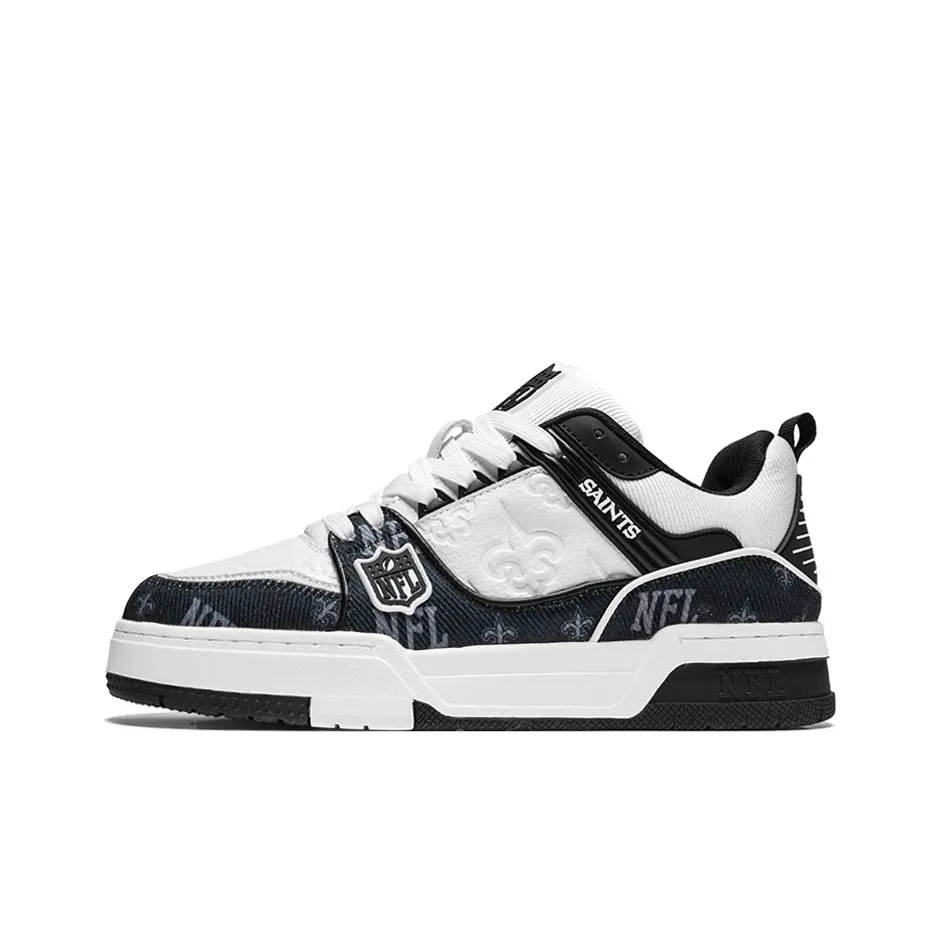 NFL TR '25 New Orleans Saints Низкие Кроссовки для скейтбординга Унисекс Белый Черный