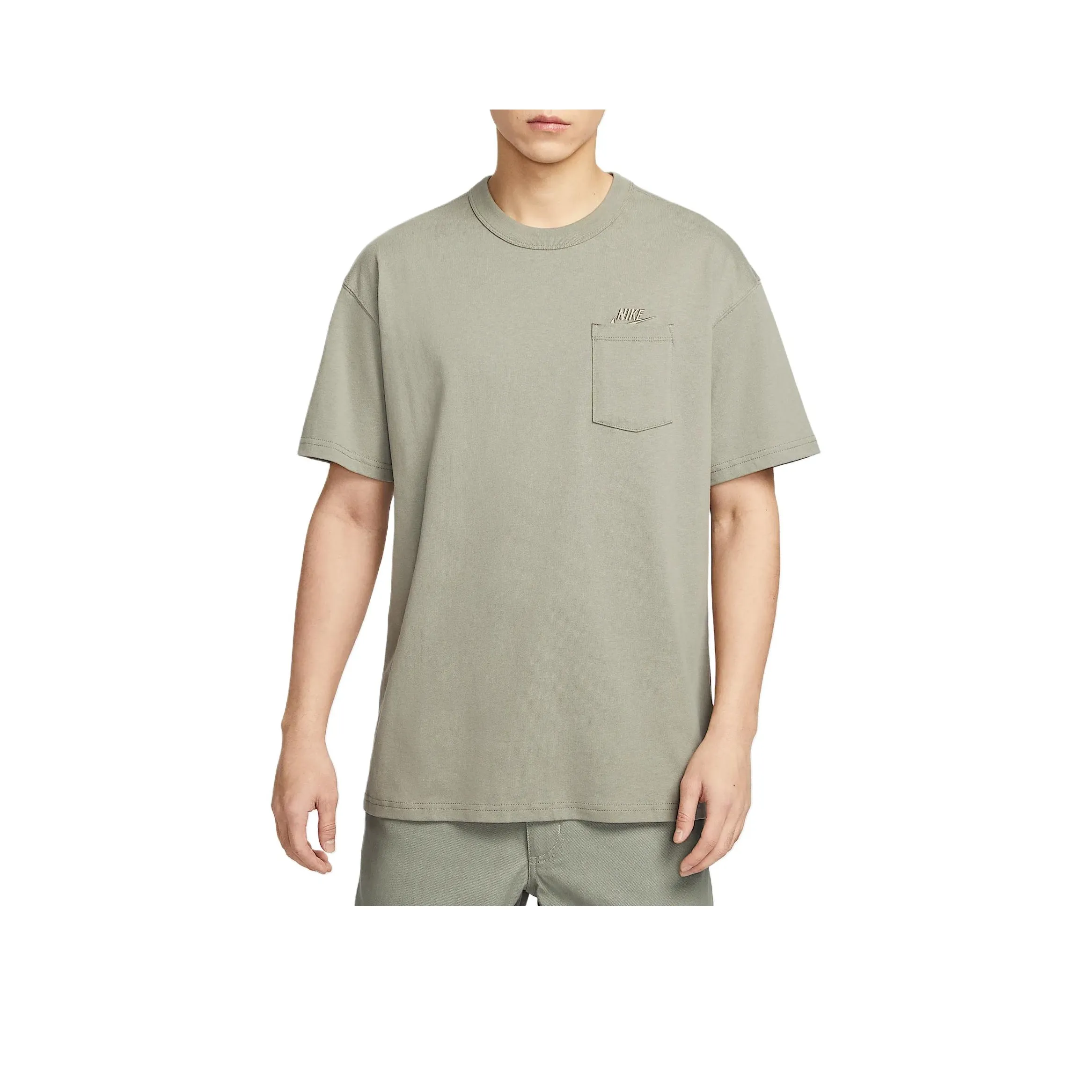 Nike Sportswear Swoosh Premium Essentials T-Shirt Мужская Светло-Армейский Зеленый