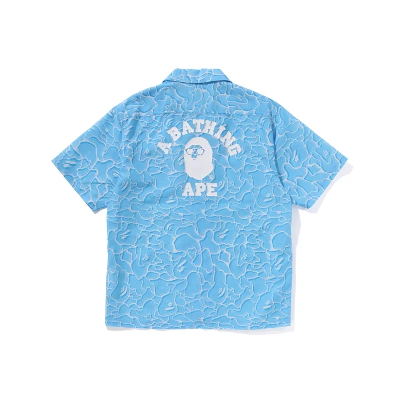 A BATHING APE Синий BLX Мужские Рубашки