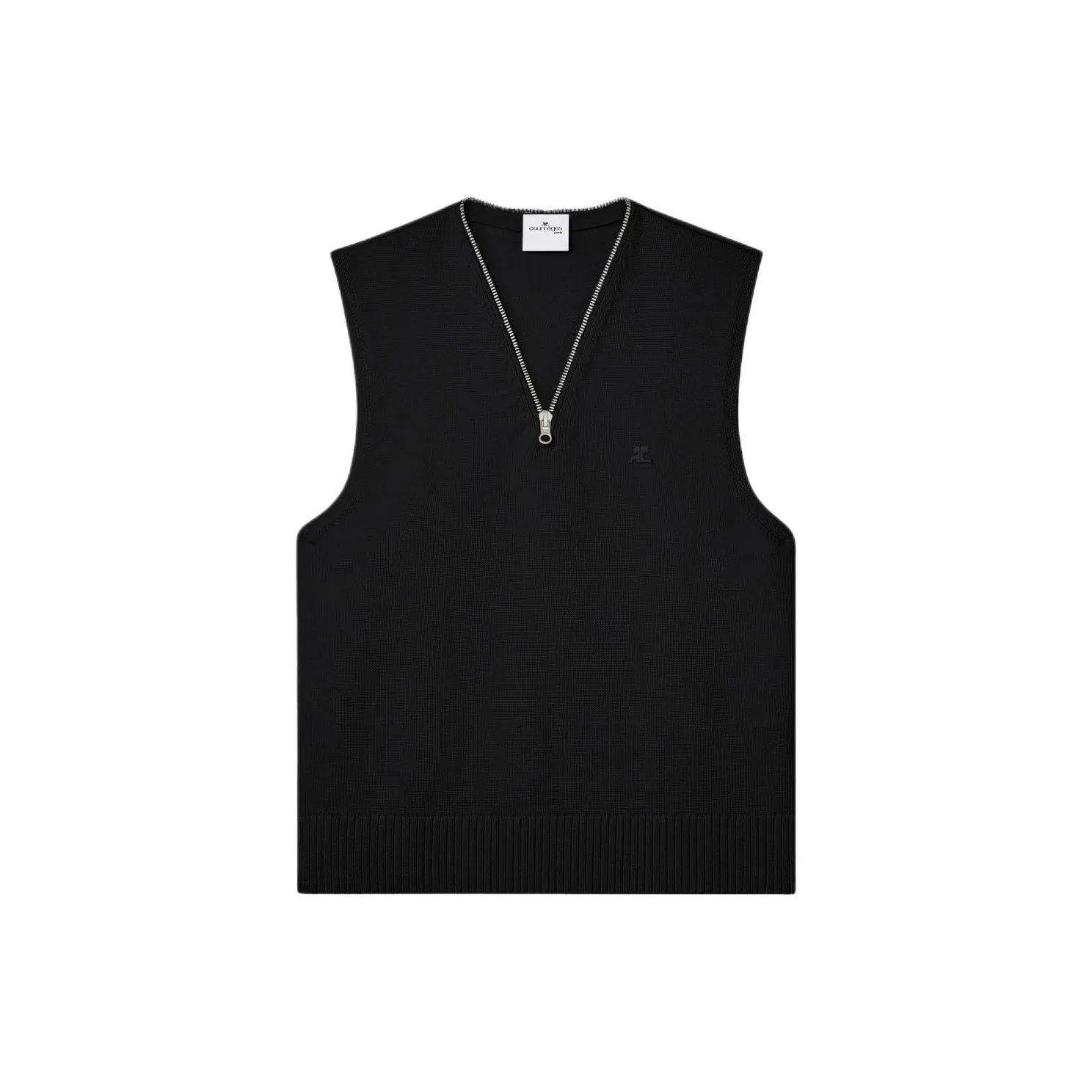 Courrèges V Neck Knit Vest