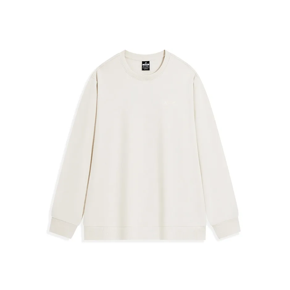 XTEP Casual Long Sleeved Sweatshirt Bright Moon White Men's