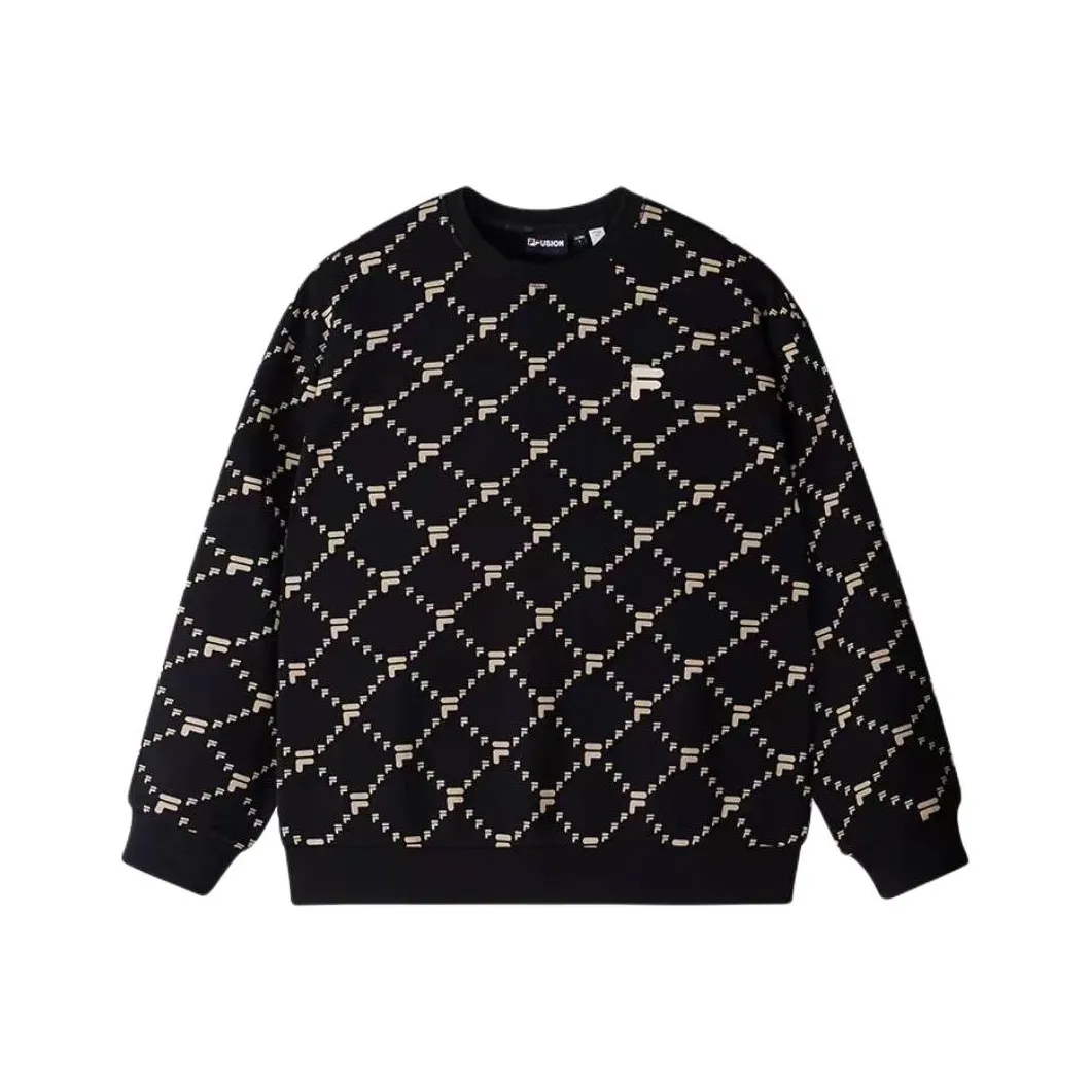 FILA FUSION LIFE Sweatshirt Fleece Lined Unisex Jet Black