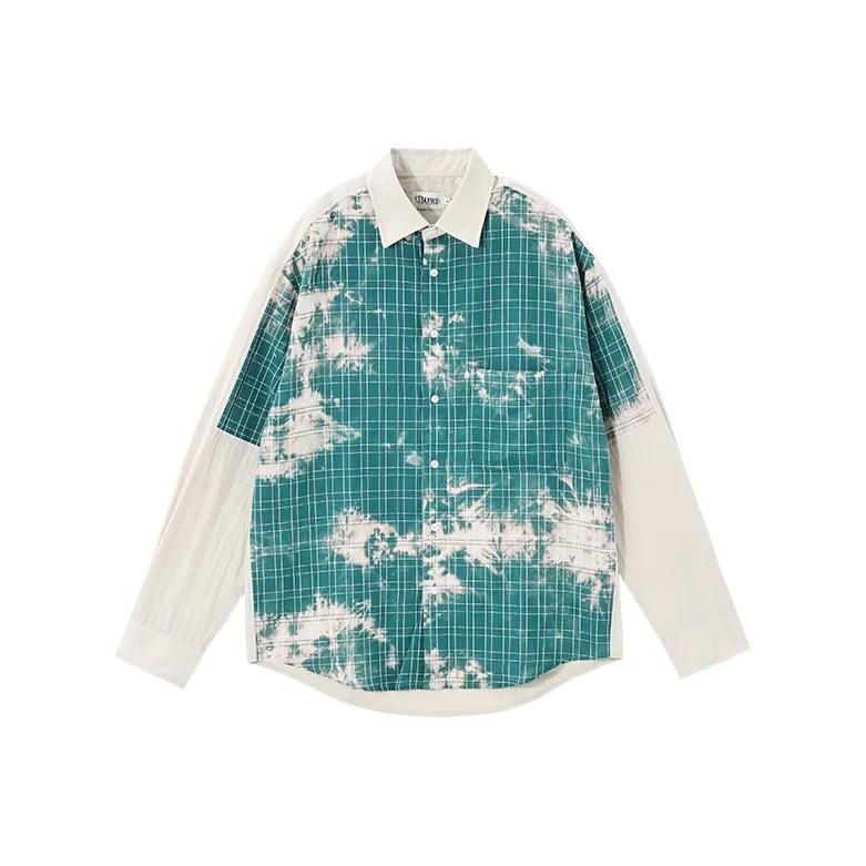 KORAKUBLUE Рубашка Унисекс Tie Dye Зеленая