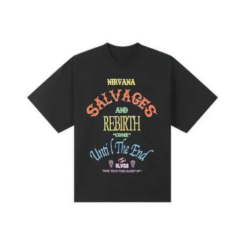 THE SALVAGES FASHION CLUB Черная унисекс футболка