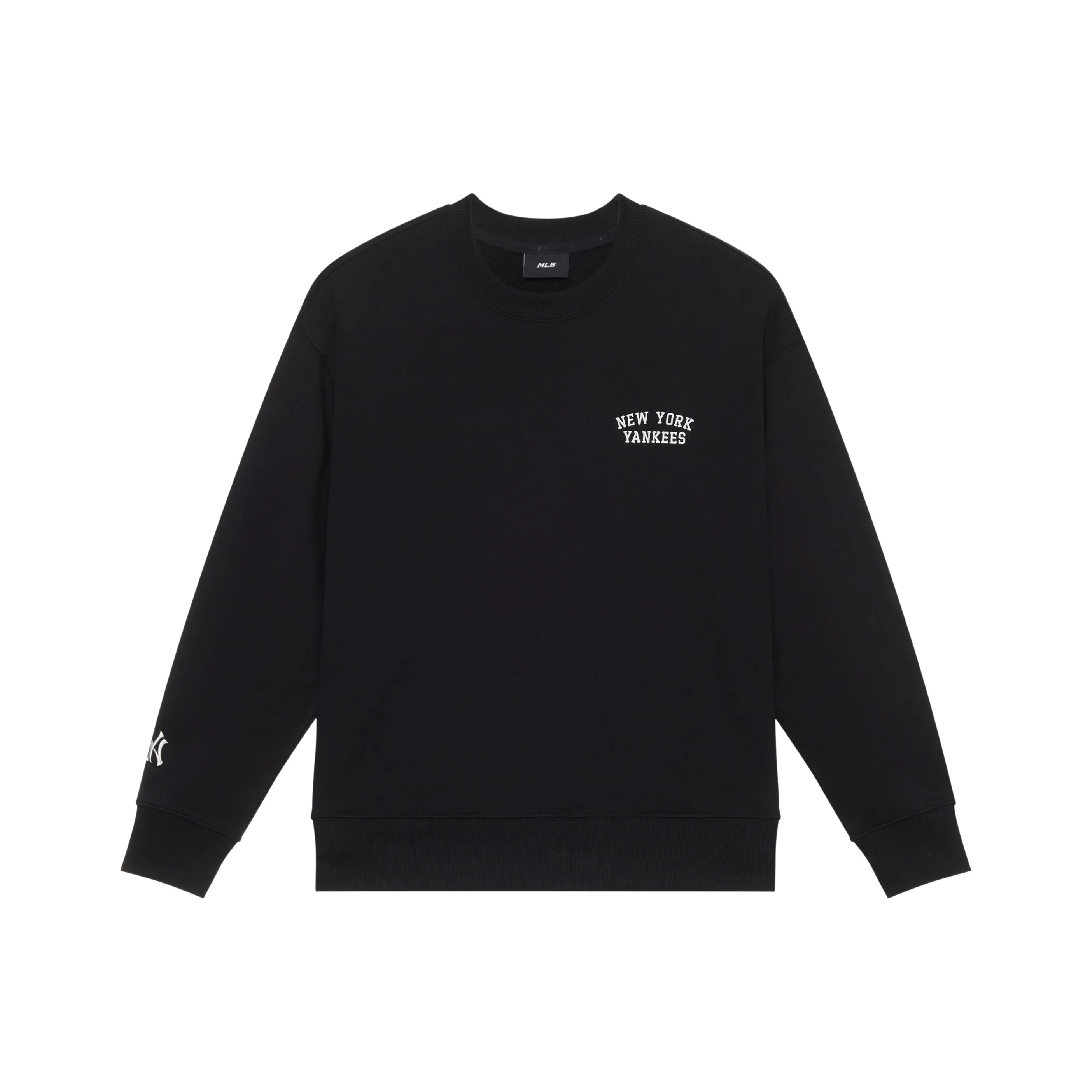 MLB New York Yankees Basic Collection 24FW Предосенний Пуловер Свитшот Унисекс Черный