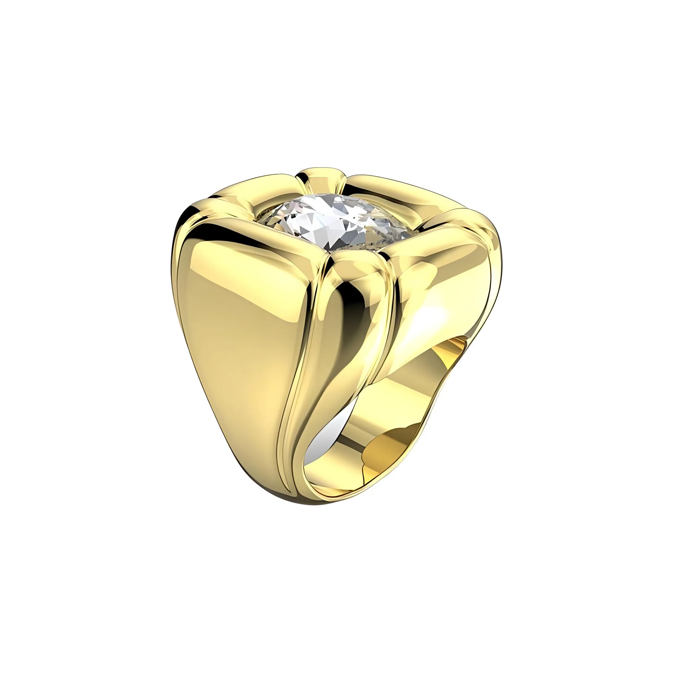 Swarovski Crystal Rings Unisex Gold