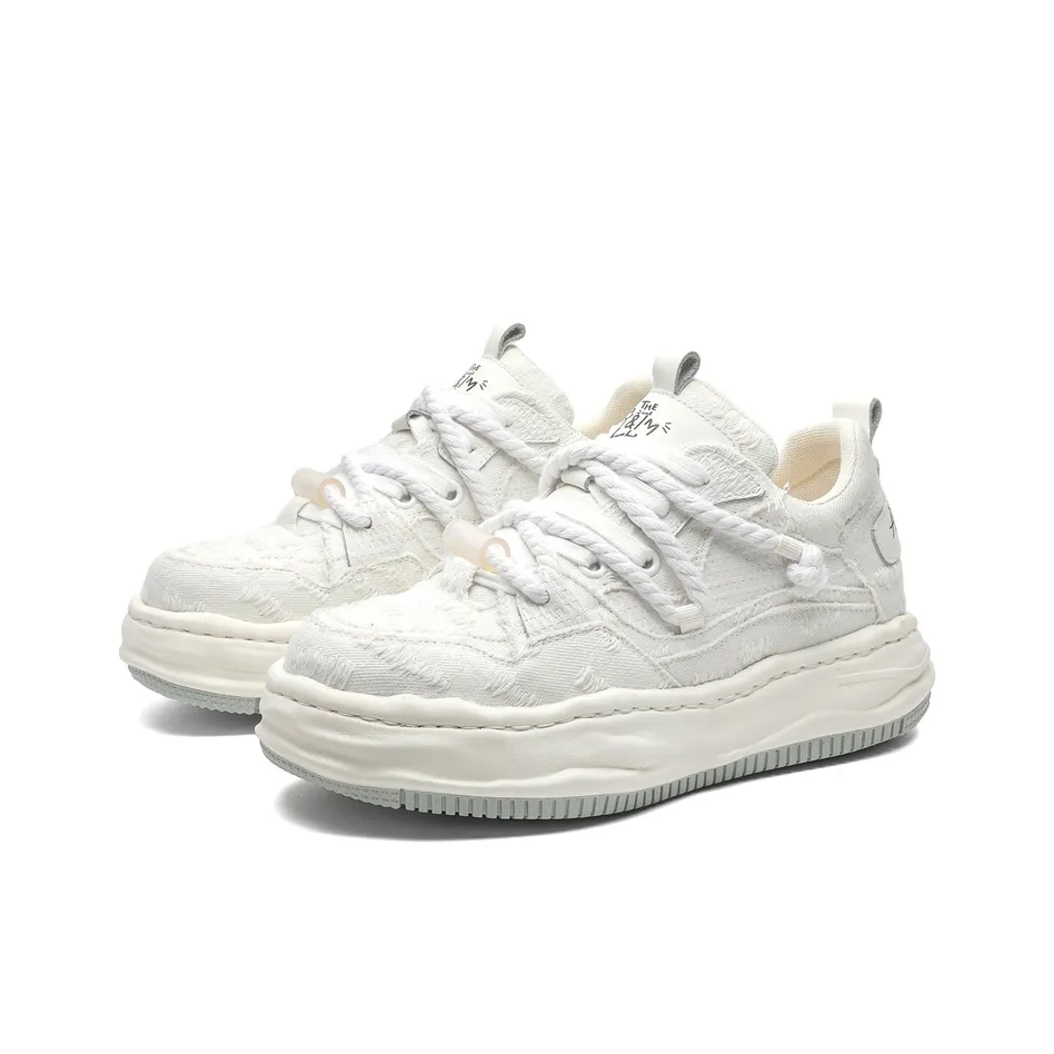 KUNGFUDEER Эстетика Потертости Кеды Унисекс Белый