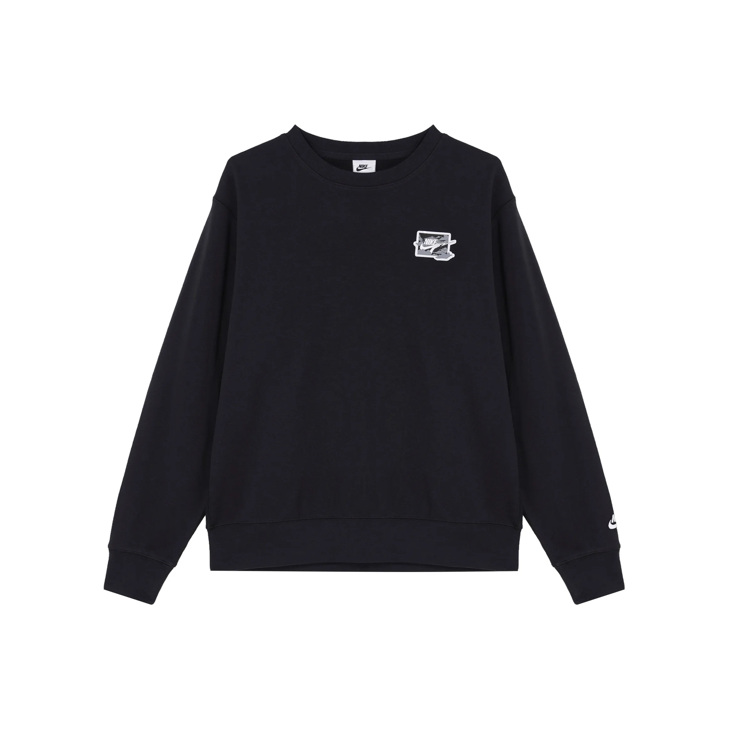 Nike Club Terry Crew Neck Sweatshirt Men's Black/White