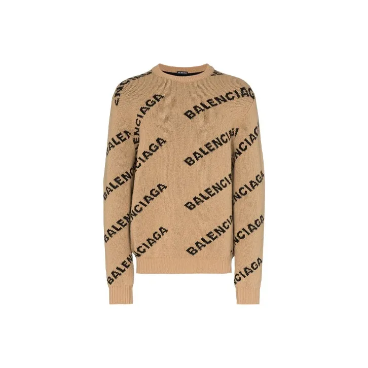 Balenciaga Sweater Loose Fit Men's Brown