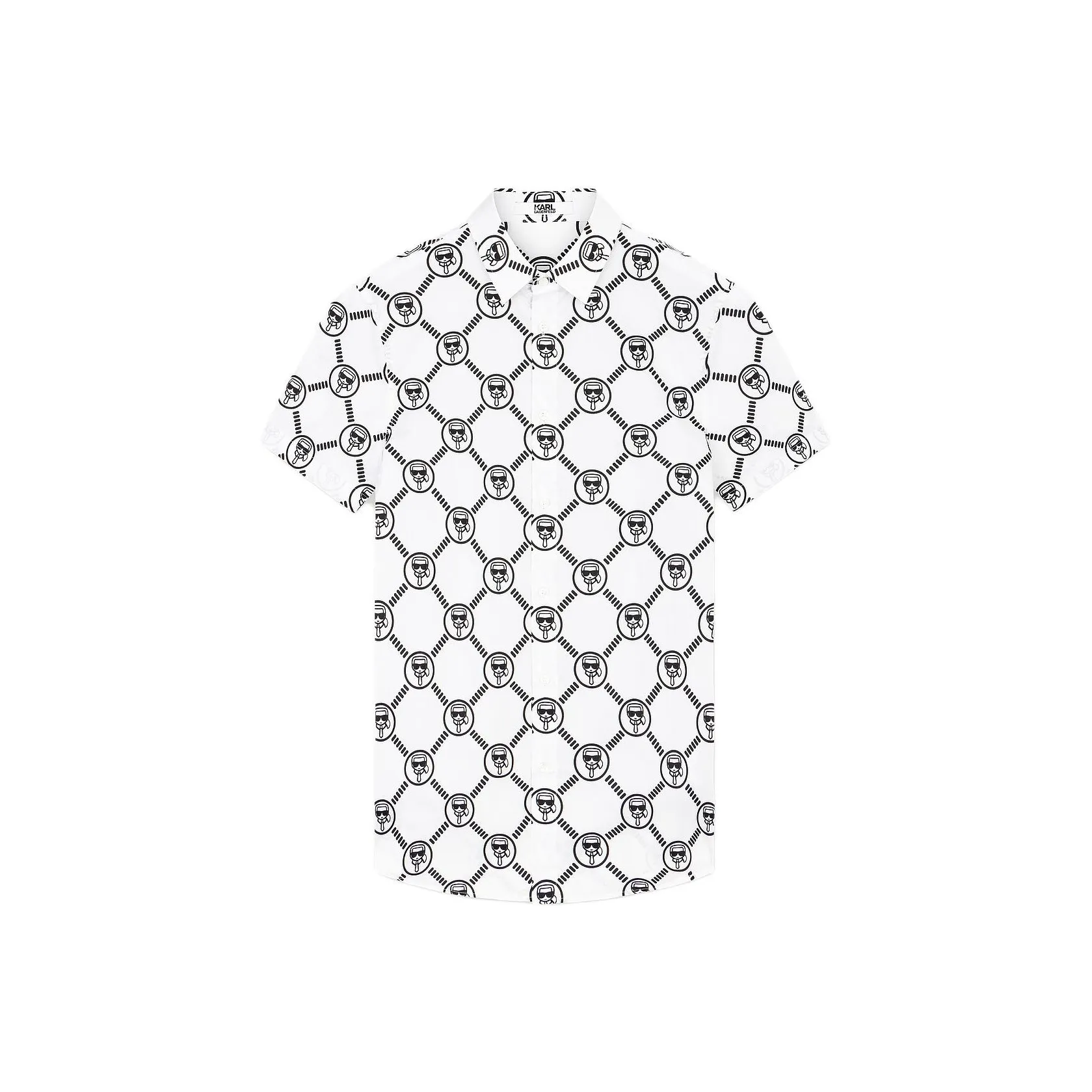Karl Lagerfeld Рубашка Мужская Натуральный Белый