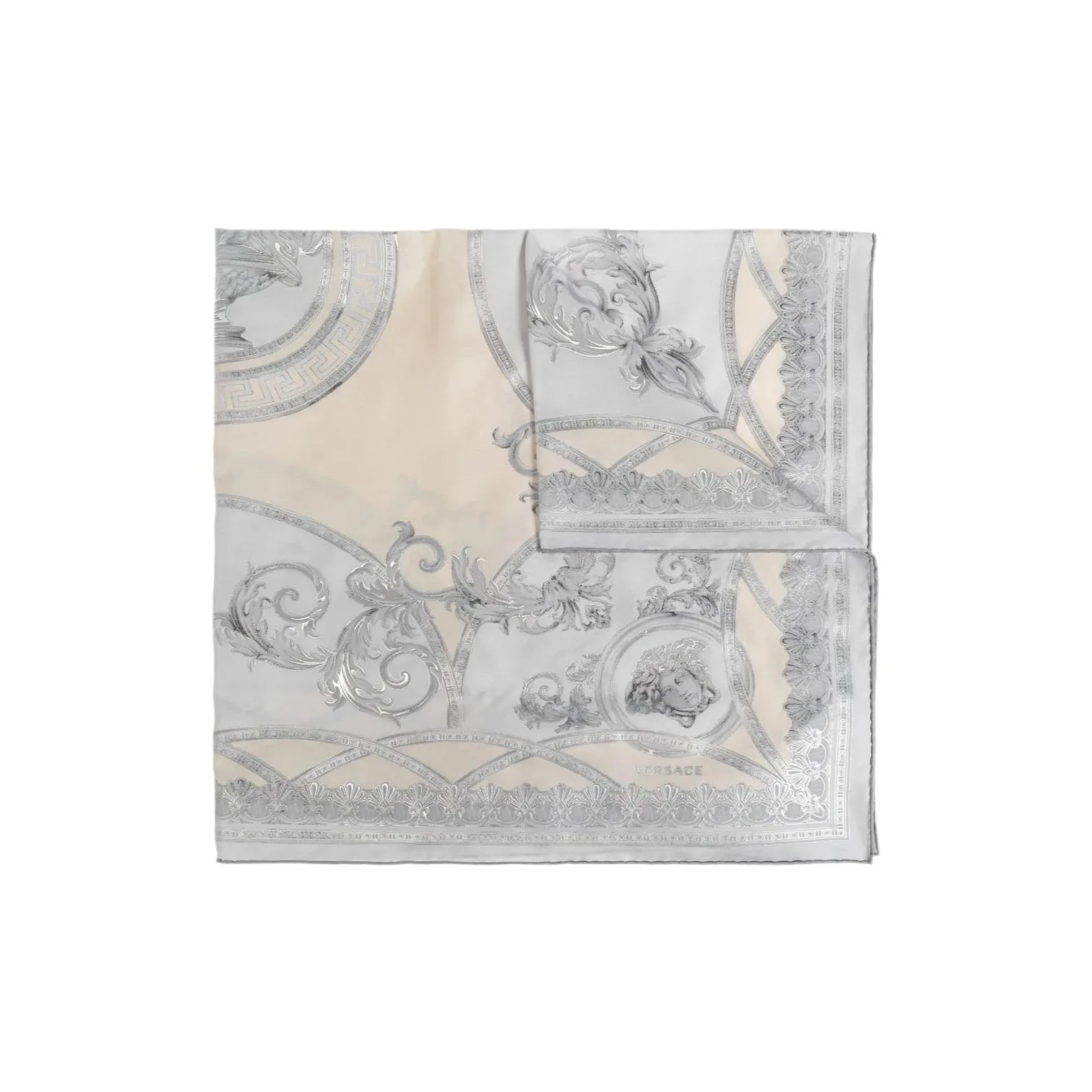 Versace Barocco Printed Finished Edge Foulard