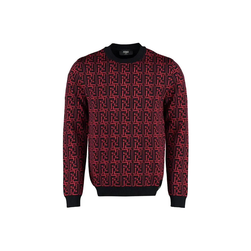 FENDI Zielony sweaters Men Red