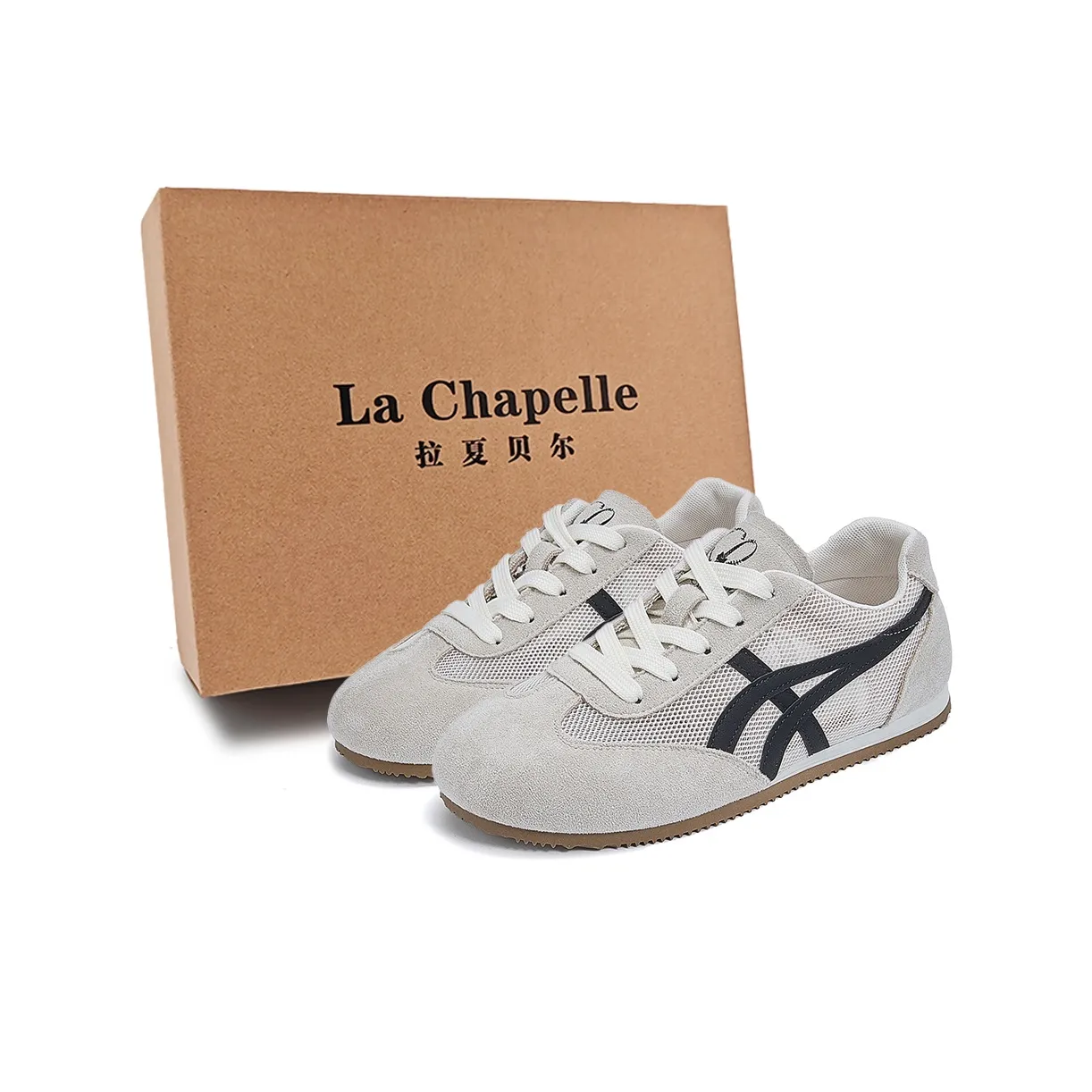 La Chapelle Повседневная обувь Низкий топ Бежевый Одиночный Сетка Женская