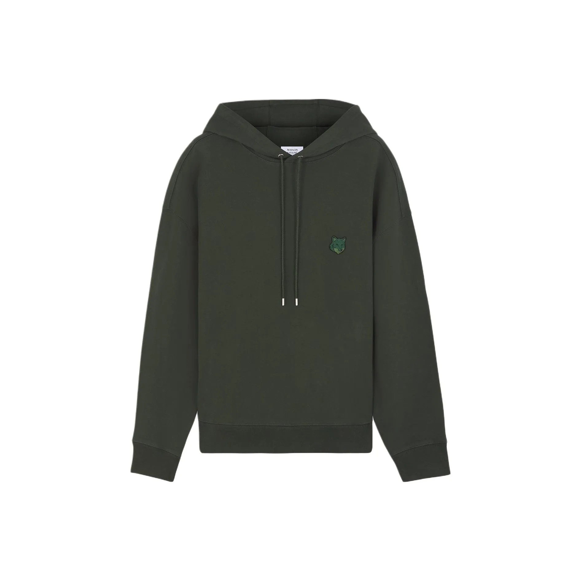 Maison Kitsuné Bold Fox Head Patch Drawstring Hoodie