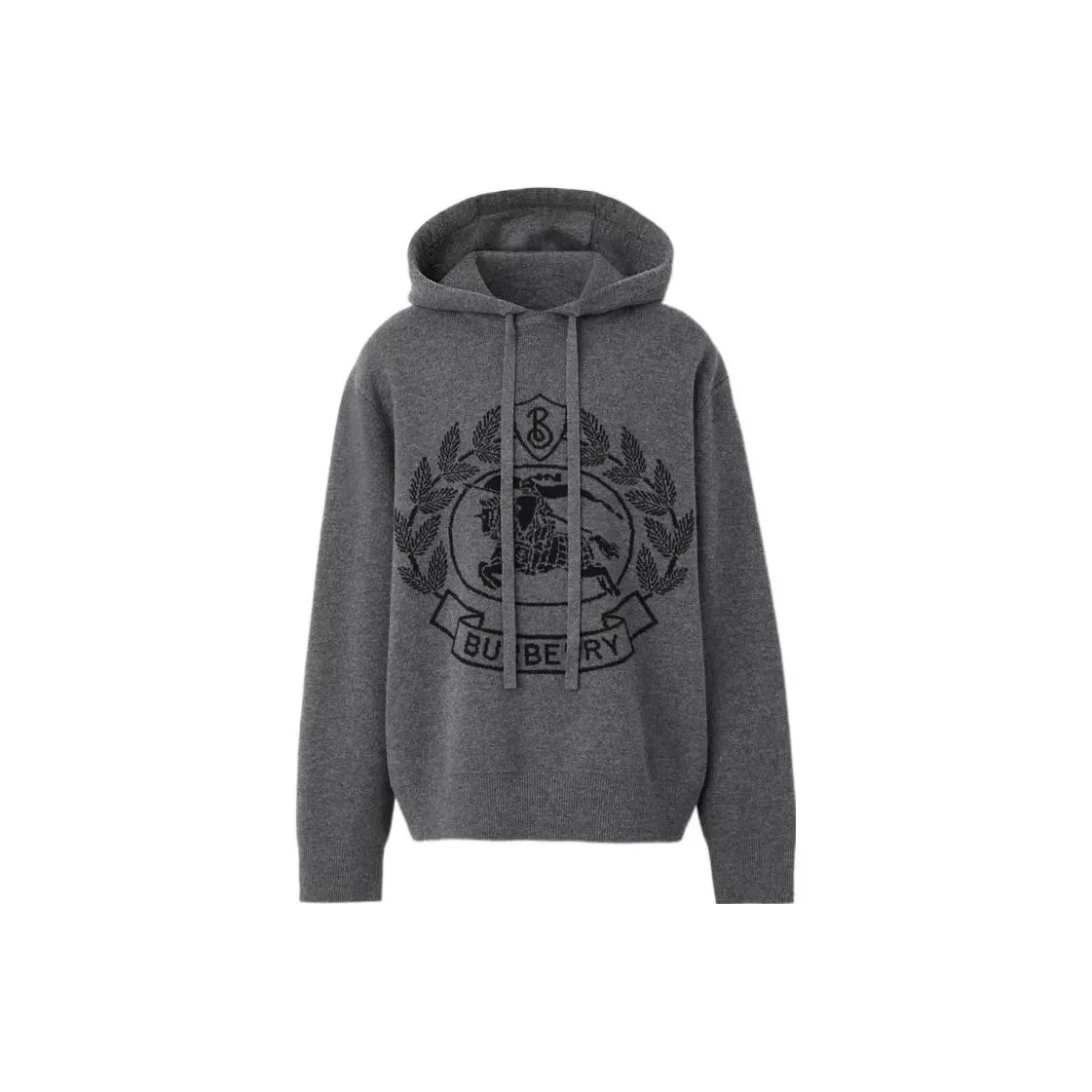 Burberry Ekd Wool Jacquard Oversized Hoodie