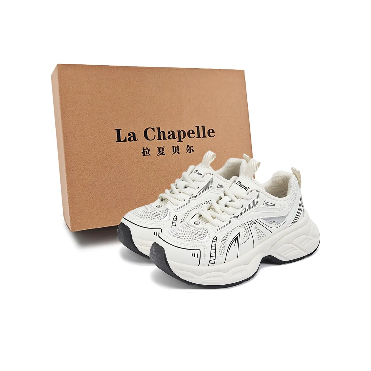 La Chapelle массивные кроссовки Low Top Белые Женские