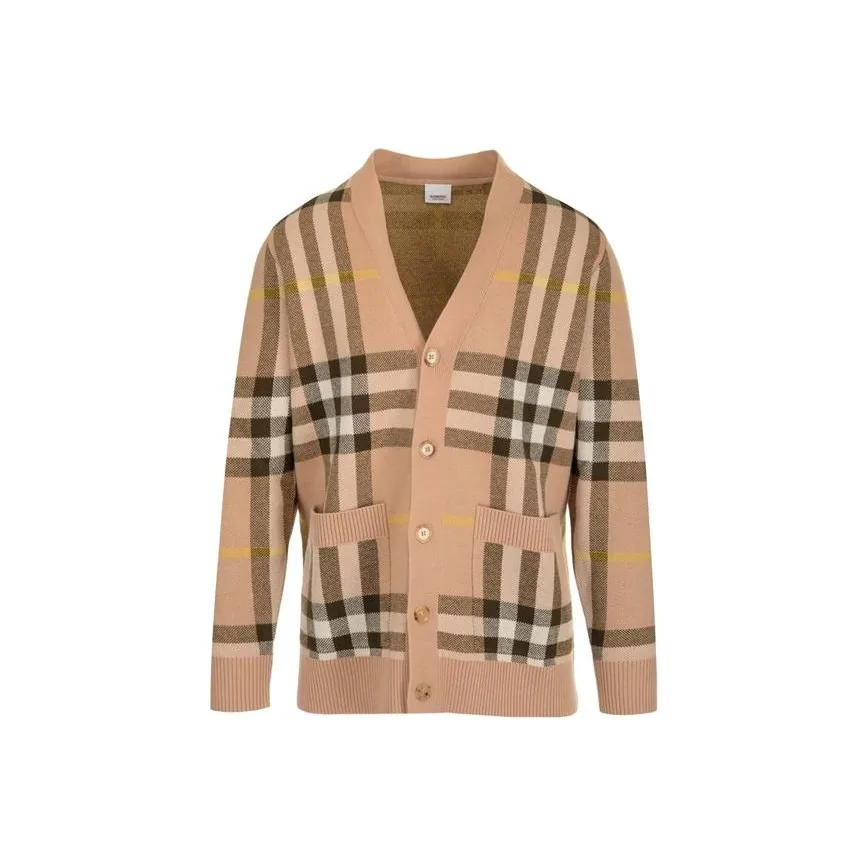 Burberry Iconic Check Motif Cashmere Cardigan