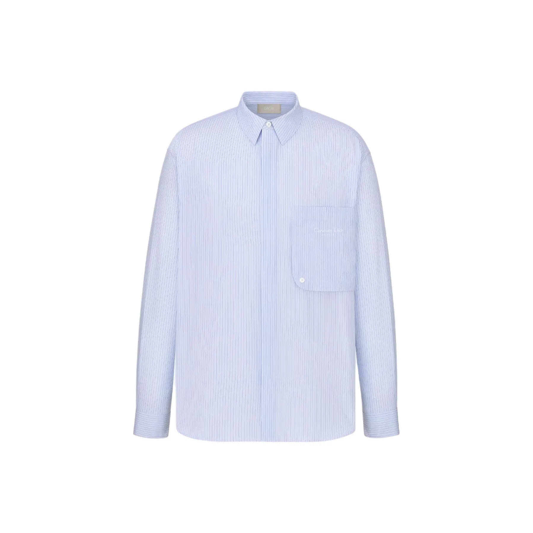 DIOR Homme Christian DIOR Couture Embroidered Pinstriped Shirt