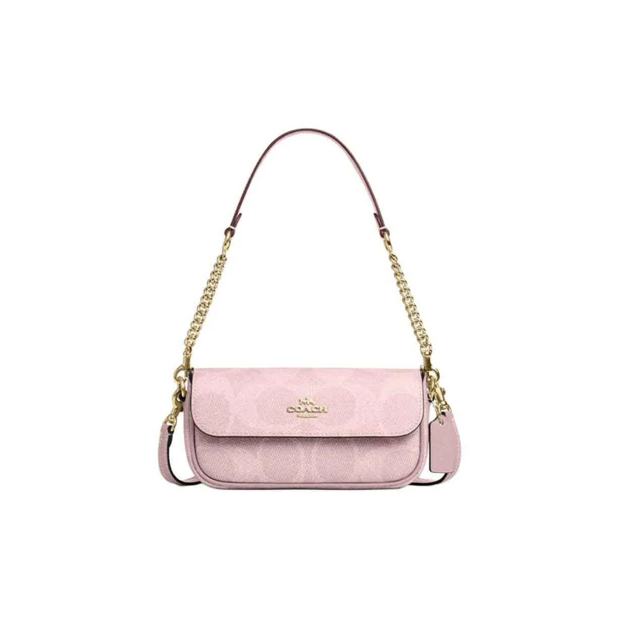 COACH Hailey Холст с покрытием и гладкая кожа Сумка на плечо Маленькая Женская Розовая