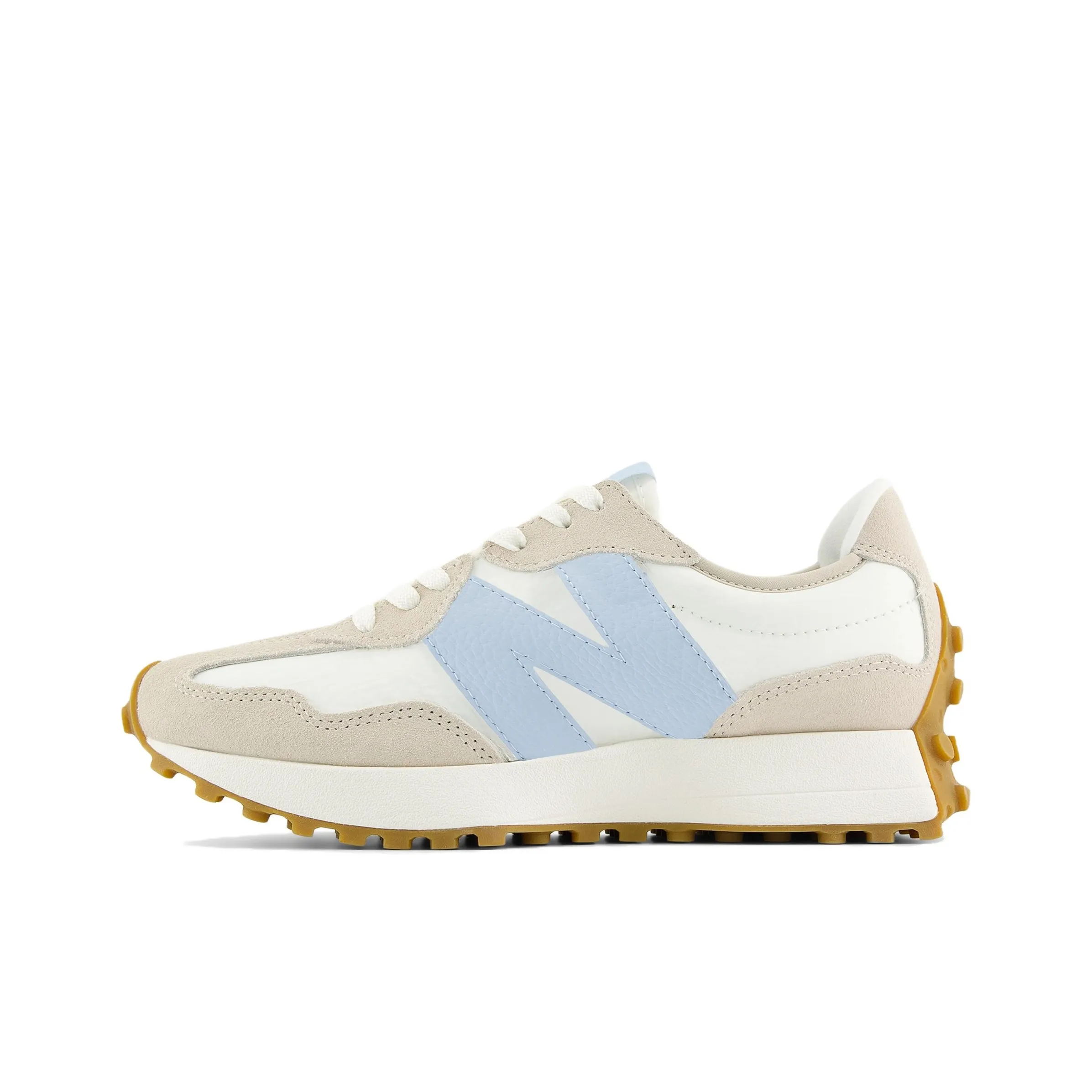 New Balance NB 327 Устойчивый к истиранию Низкий Топ Резина Повседневные Беговые кроссовки Женские Бежевые