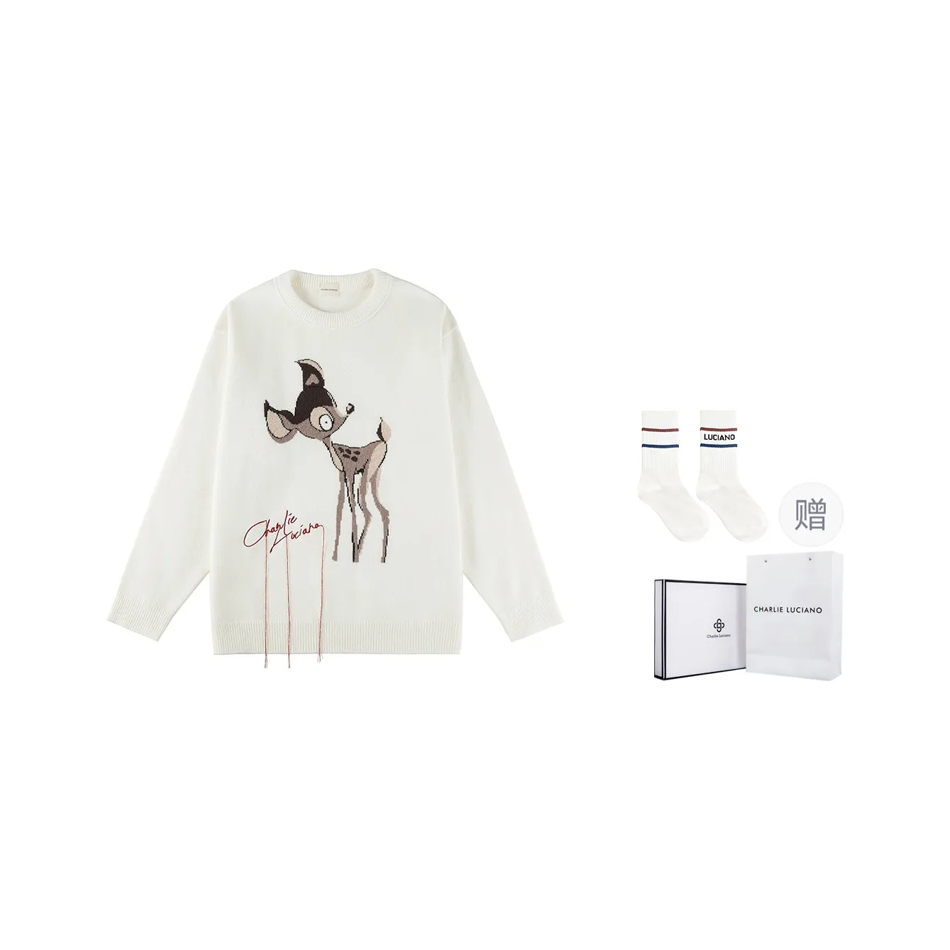 Charlie Luciano Sweater Unisex Ecru