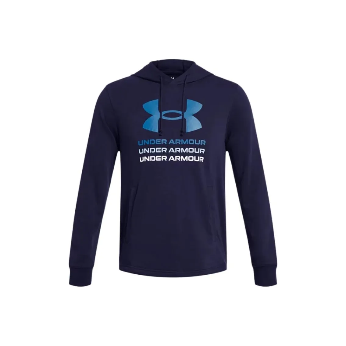 Under Armour Rival Terry Graphic Hoodie Sweatshirt Men's Midnight Marine Blue